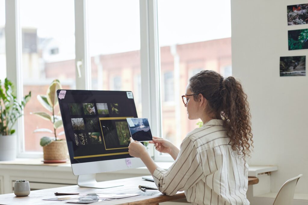 Female Photographer Editing Pictures